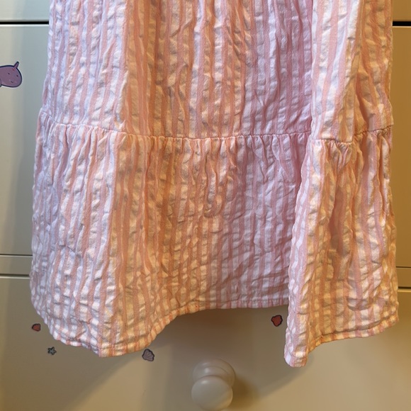 Lucky Penny Mommy and Me Pink Seersucker Cotton Stripe Sundress Little Girls 5 - Picture 4 of 7